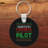 Xmas Santas Lieblingslos Lustiger Hässlicher Weihn Schlüsselanhänger (Vorderseite)