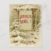 xmas scene with yard sign postkarte (Vorderseite)