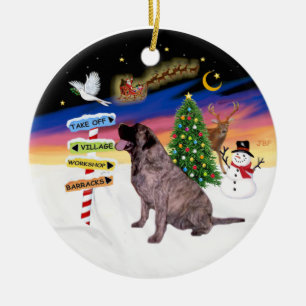 Xmas-Schilder - Brindle Bull Mastiff Keramikornament
