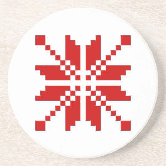 Xmas-Schneeflocke Weihnachtsmuster Untersetzer (Vorne)