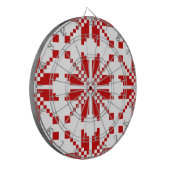 Xmas-Schneeflocken-Weihnachtsmuster Dartscheibe (Vorderseite Links)