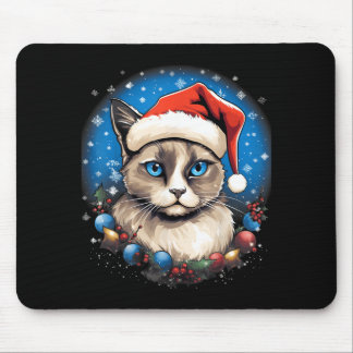 Xmas Schneemädchen Katze Weihnachten Mousepad