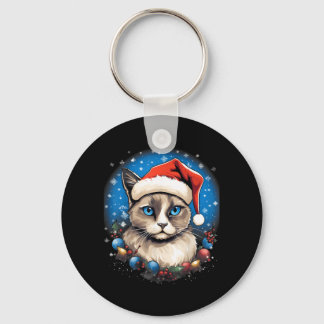 Xmas Schneemädchen Katze Weihnachten Schlüsselanhänger
