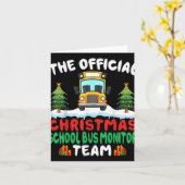 Xmas School Bus Monitor Team School Bus Monitor Karte (Gelbe Blume)