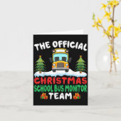 Xmas School Bus Monitor Team - School Bus Monitor Karte (Gelbe Blume)