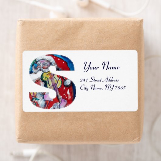 XMAS SCHREIBEN /SANTA CLAUS MIT VIOLIN MONOGRAMM (Insitu)