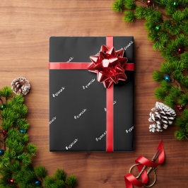 Xmas Schwarz-Weiß-Moderne Muster Geschenkpapier