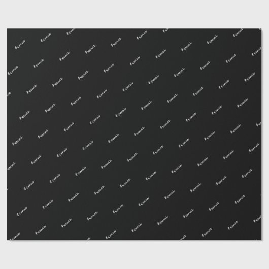 Xmas Schwarz-Weiß-Moderne Muster Geschenkpapier (Flach)