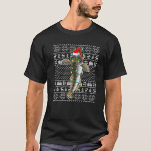 Xmas Sculpin Fish Lover Weihnachtsmannmütze Ugly S T-Shirt