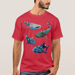 XMas Shark Ocean Sea Fish Weihnachtslichter Whale T-Shirt