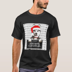 Xmas Siberischer Husky Lover Weihnachtsmannmütze T-Shirt