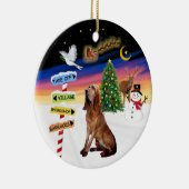 XMas Signs - Bluthund Keramik Ornament (Rechts)
