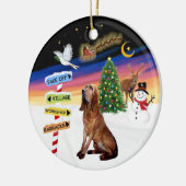 XMas Signs - Bluthund Keramik Ornament (Links)