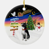 Xmas Signs - Boston Terrier #3 Keramikornament (Hinten)