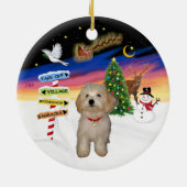 Xmas Signs - Havanese Puppy Keramikornament (Hinten)