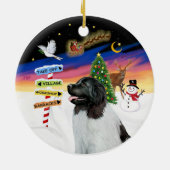 Xmas Signs - Newfie Landseer Keramikornament (Hinten)