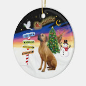 Xmas Signs - Rhodeisn Ridgeback Keramik Ornament (Links)