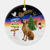 Xmas Signs - Rhodeisn Ridgeback Keramik Ornament (Hinten)