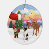 Xmas Signs - Toy Fox Terrier Keramikornament (Links)