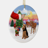 Xmas Signs - Welsh Terrier Keramikornament (Rechts)