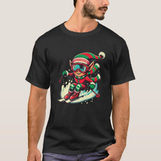 Xmas Ski squad team ski lovers Skier Elf skiing Ch T-Shirt