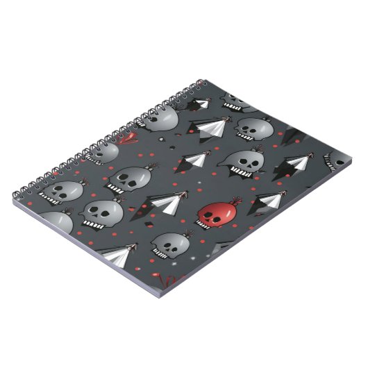 Xmas Skull-Notebook Notizblock (Linke Seite)