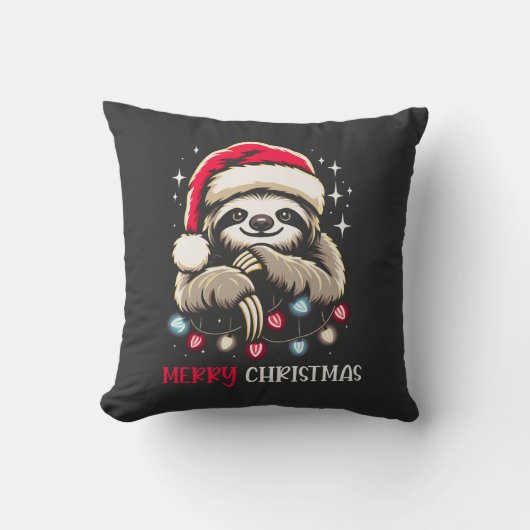 Xmas Sloth Festive Kissen (Vorderseite)