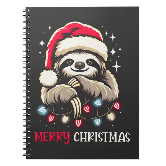 Xmas Sloth Festive Notizblock (Vorderseite)
