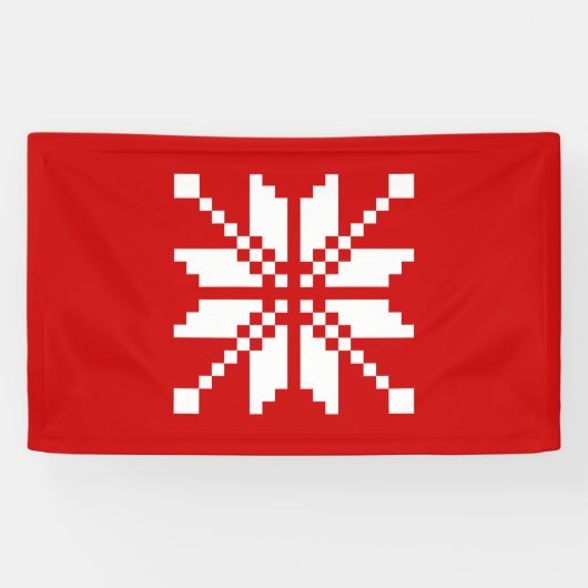 Xmas Snowflake Weihnachtsmuster Banner (Horizontal)