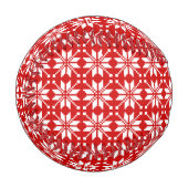 Xmas Snowflake Weihnachtsmuster Baseball (Vorderseite Links)