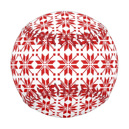 Xmas Snowflake Weihnachtsmuster Baseball (Vorderseite)