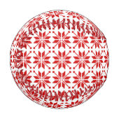 Xmas Snowflake Weihnachtsmuster Baseball (Vorderseite Links)