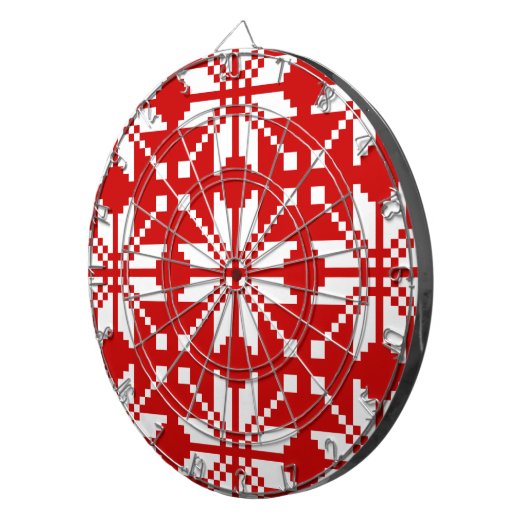 Xmas Snowflake Weihnachtsmuster Dartscheibe (Vorderseite rechts)