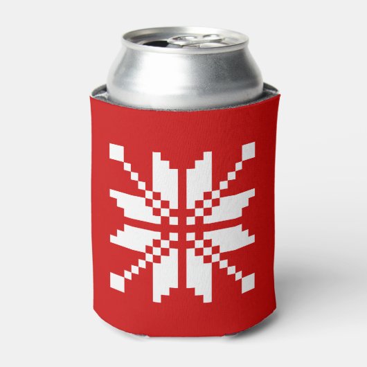 Xmas Snowflake Weihnachtsmuster Dosenkühler (Kanne Vorderseite)