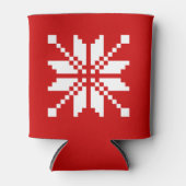 Xmas Snowflake Weihnachtsmuster Dosenkühler (Vorderseite)
