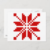 Xmas Snowflake Weihnachtsmuster Feiertagspostkarte (Vorne/Hinten)