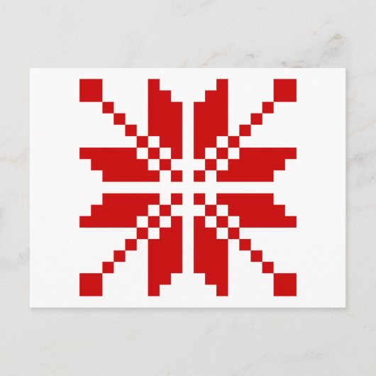 Xmas Snowflake Weihnachtsmuster Feiertagspostkarte (Vorderseite)
