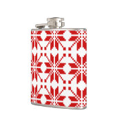 Xmas Snowflake Weihnachtsmuster Flachmann (Links)