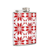 Xmas Snowflake Weihnachtsmuster Flachmann (Rechts)