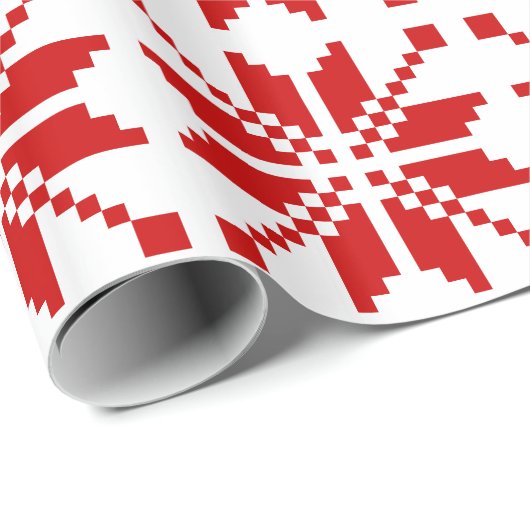 Xmas Snowflake Weihnachtsmuster Geschenkpapier (Rolleneckpunkt)