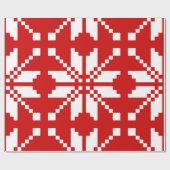 Xmas Snowflake Weihnachtsmuster Geschenkpapier (Flach)