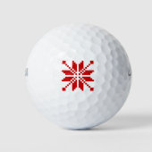 Xmas Snowflake Weihnachtsmuster Golfball (Vorderseite)