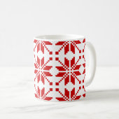 Xmas Snowflake Weihnachtsmuster Kaffeetasse (VorderseiteRechts)