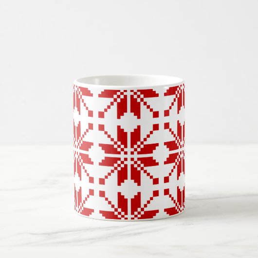 Xmas Snowflake Weihnachtsmuster Kaffeetasse (Mittel)