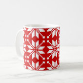 Xmas Snowflake Weihnachtsmuster Kaffeetasse (Vorderseite Links)