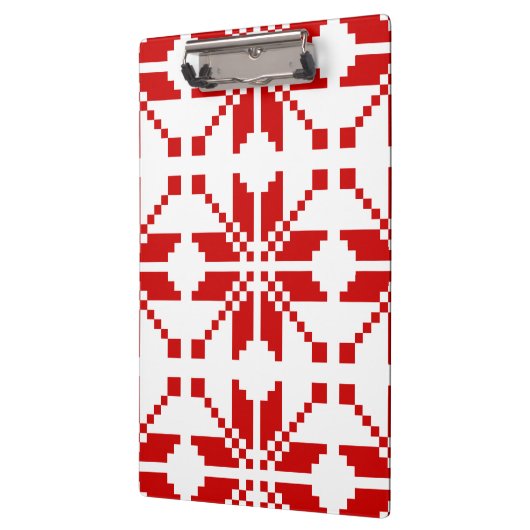 Xmas Snowflake Weihnachtsmuster Klemmbrett (Links)