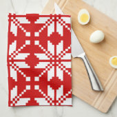 Xmas Snowflake Weihnachtsmuster Küchentuch (Viertel Falte)