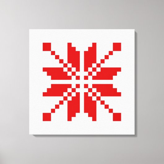 Xmas Snowflake Weihnachtsmuster Leinwanddruck (Vorderseite)