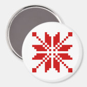 Xmas Snowflake Weihnachtsmuster Magnet (Vorderseite/Rückseite)