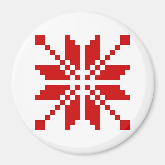 Xmas Snowflake Weihnachtsmuster Magnet (Vorne)